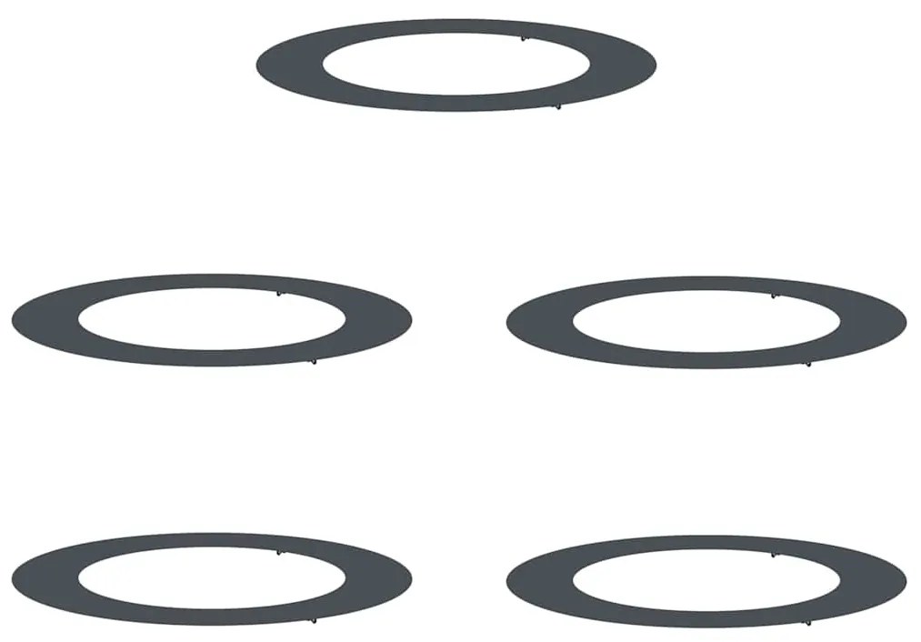 Vaso Antracite Antracite Metal Grande Vaso Redondo
