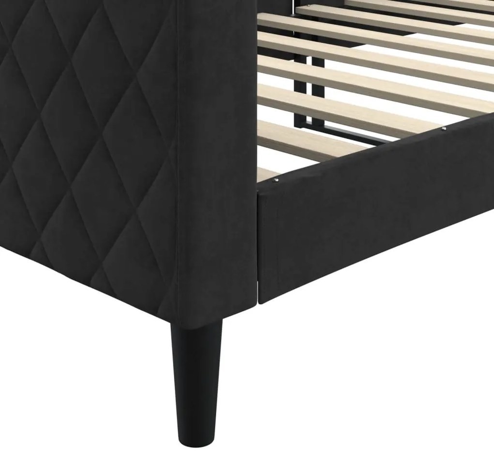 Sofá-cama 80x200 cm veludo preto