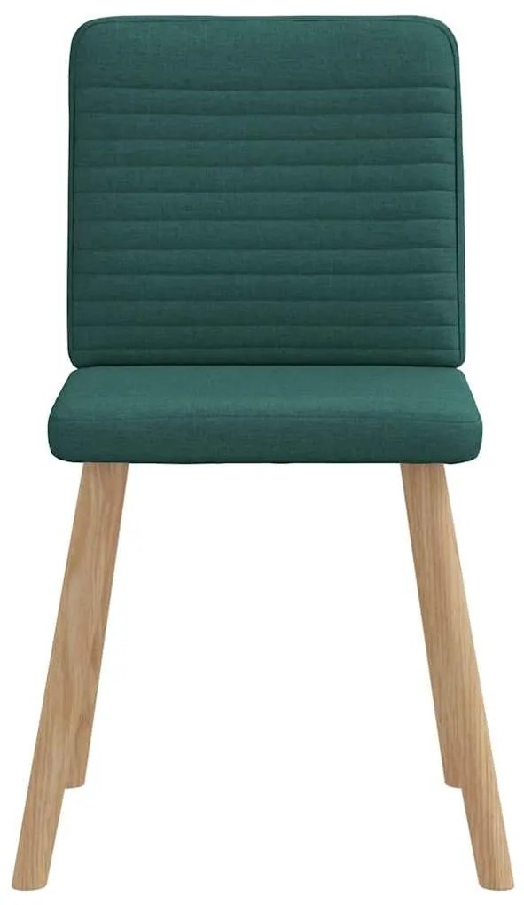 Cadeiras de jantar 2 pcs tecido verde-escuro