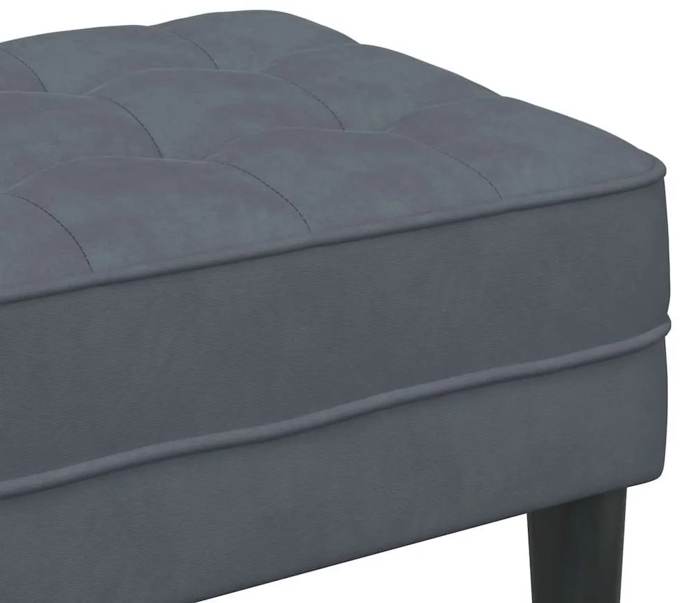 Banco Cinza Escuro 113 cm Veludo
