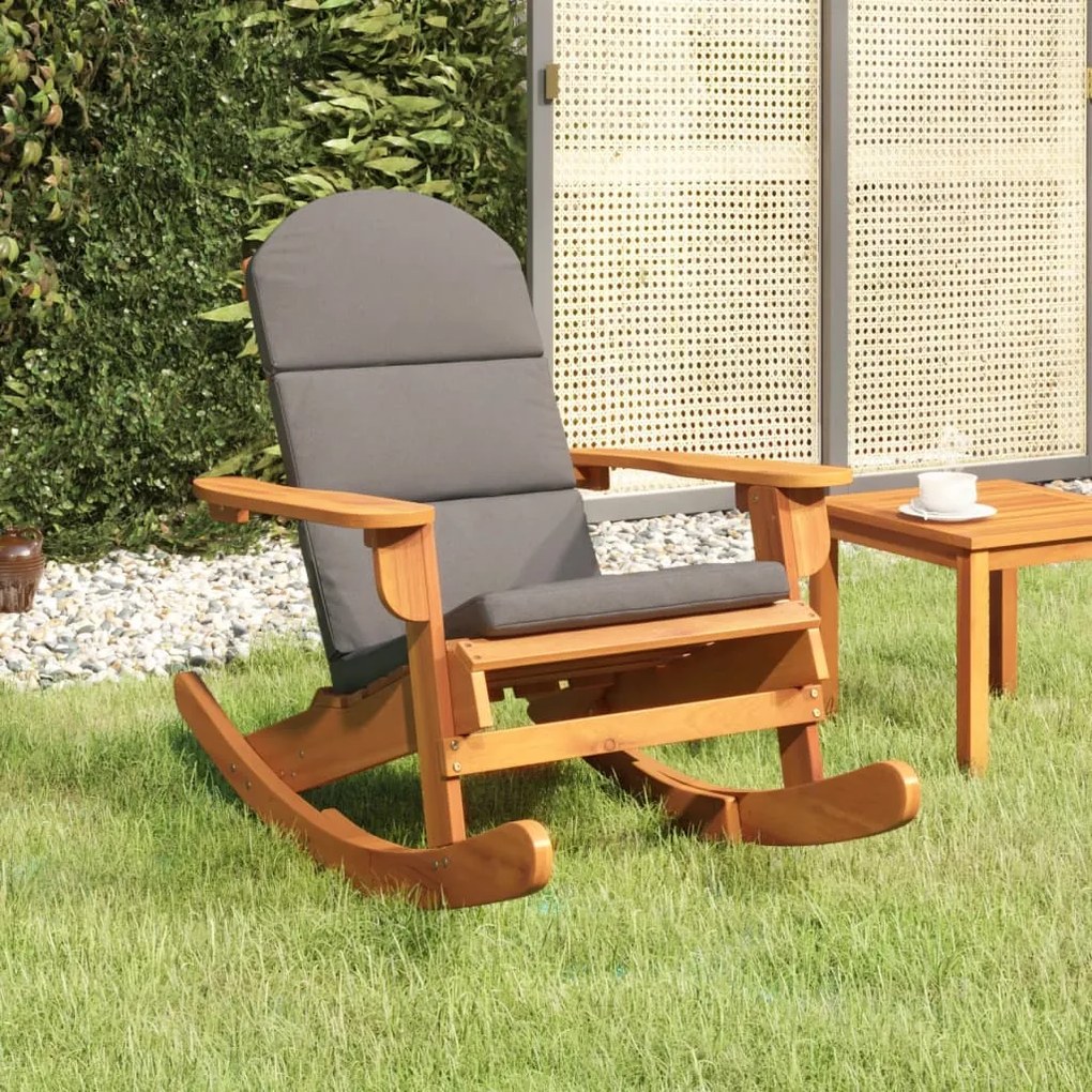 vidaXL Cadeira de baloiço Adirondack com almofadões acácia maciça