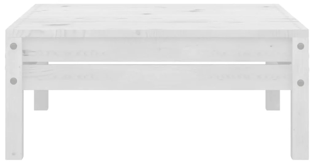 5 pcs conjunto lounge de jardim pinho maciço branco