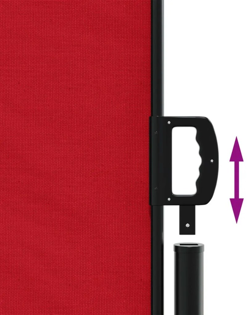 Toldo lateral retrátil 200x1200 cm vermelho