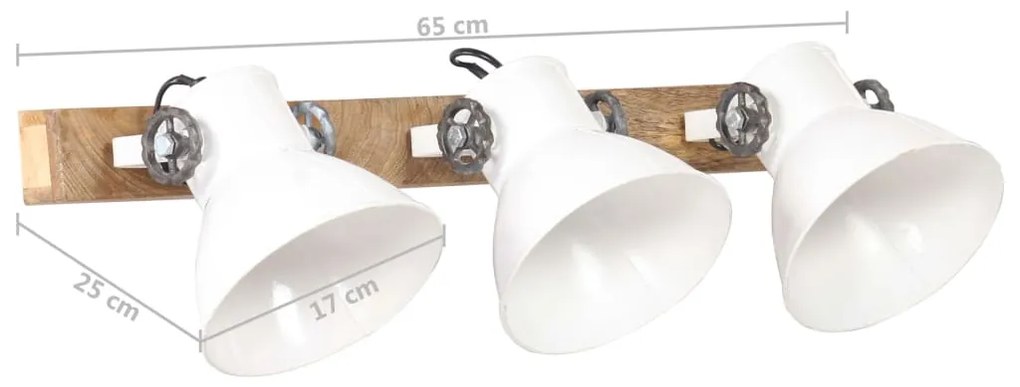 Candeeiro de parede industrial 65x25 cm E27 branco
