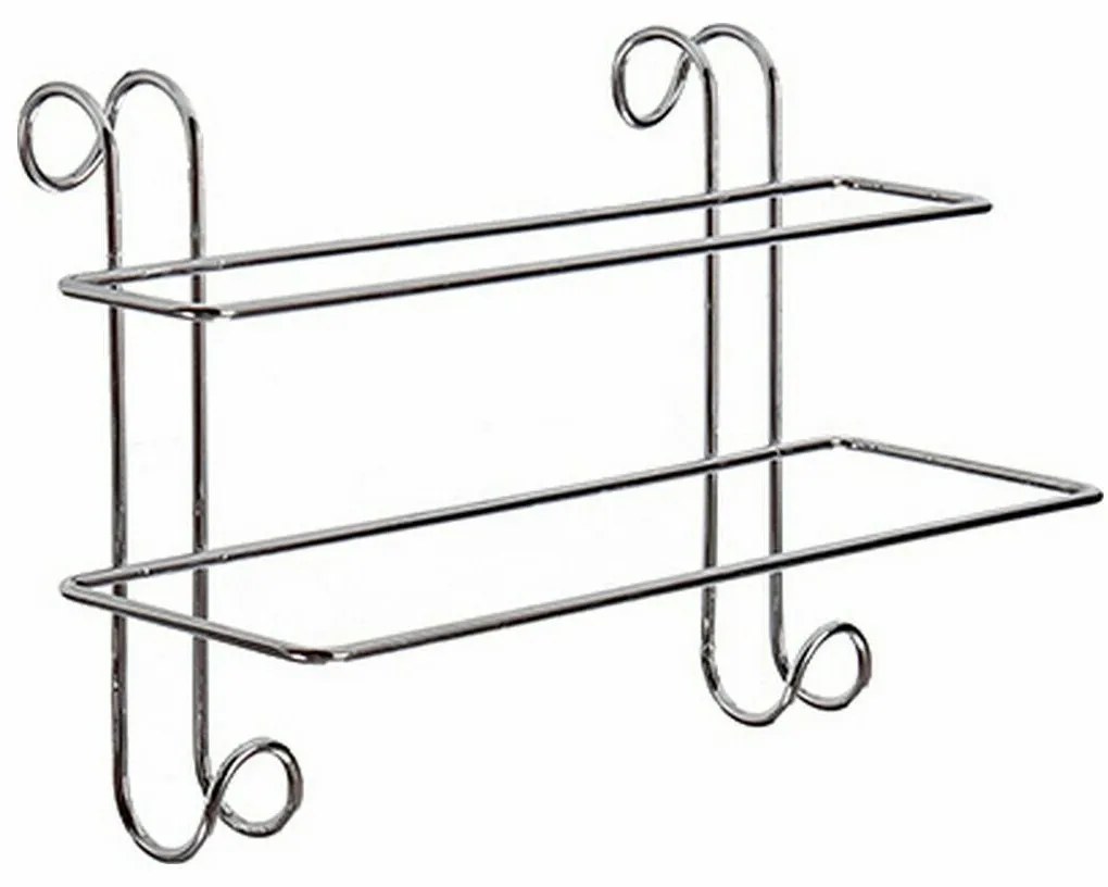 Toalheiro para Pendurar Prateado Metal 14 x 20 x 39 cm (6 Unidades)