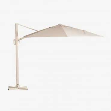 Parasol 290 Cm Em Tecido E Alumínio Cannes Tapioca Bege - Sklum