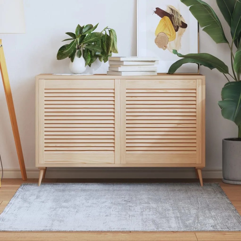 vidaXL Portas de armário 2 pcs com design de persiana pinho maciço