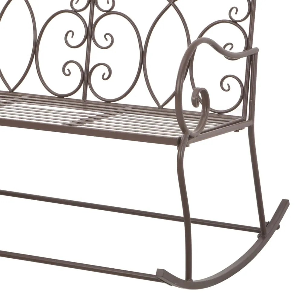 Banco de jardim 104 cm ferro antigo castanho