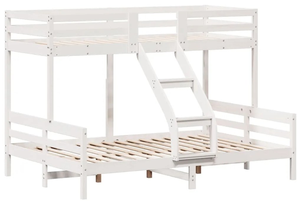 Beliche 90x200/140x200 cm madeira de pinho maciço branco