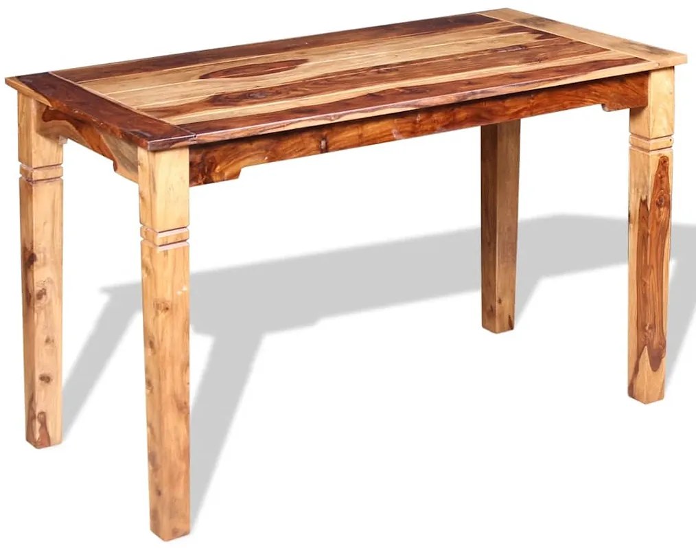 vidaXL Mesa de jantar em madeira de acácia maciça 120x60x76 cm