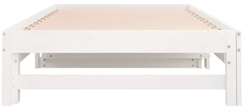 Sofá-cama de puxar 2x(90x200) cm pinho maciço branco