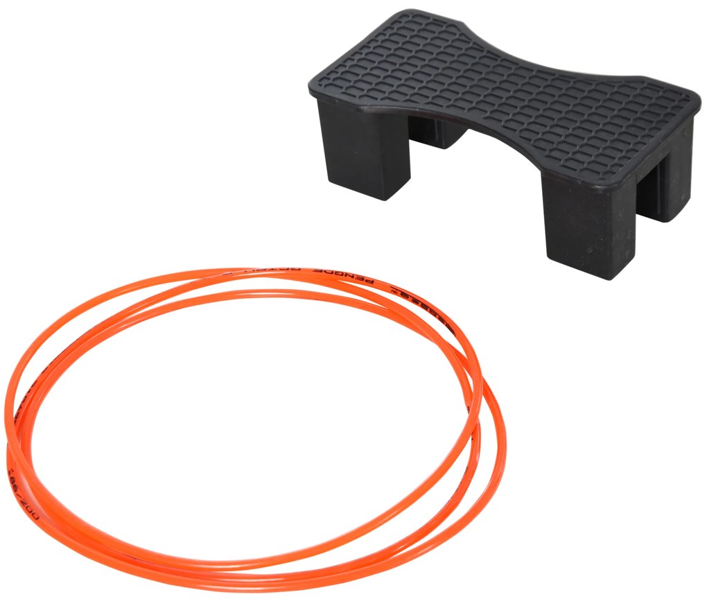 HOMCOM Rolos de bicicleta Treinamento Interno Rolo dobrável ajustável para ciclismo com pedal Esteira transportadora Suporta até 150 kg 146x55x10.5 cm Vermelho e preto