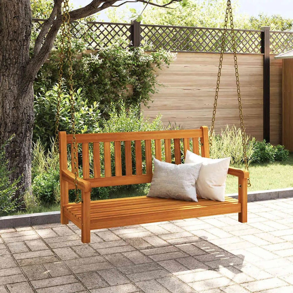 Banco de Balanço de Jardim para 2 Pessoas 110x56x58 cm Madeira Sólida