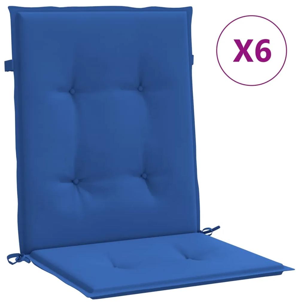 314145 vidaXL Almofadões para cadeiras de jardim 6 pcs 100x50x4 cm azul real