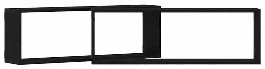 Prateleiras de Parede vidaXL - Conjunto de 2, Carvalho Preto, 80x15x26