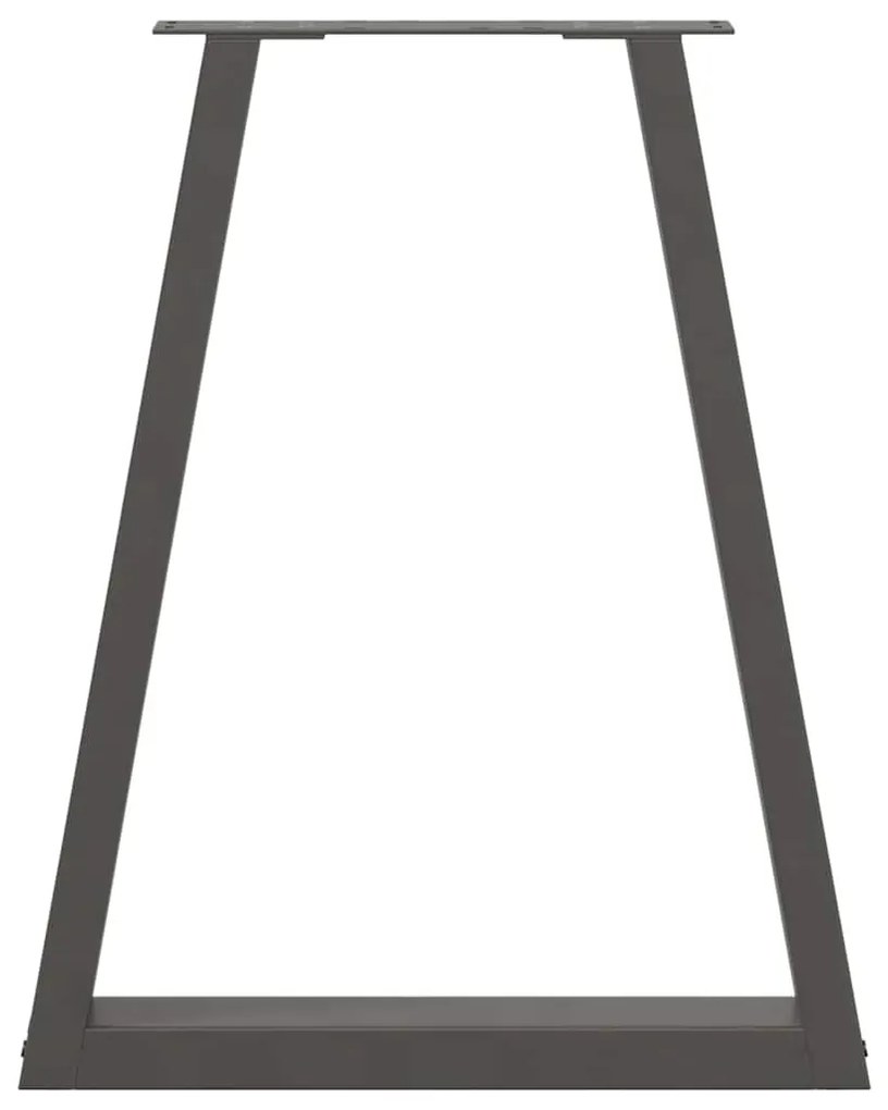 Pés para mesa de jantar em formato de V, 2 peças, antracite, 60x(72-73
