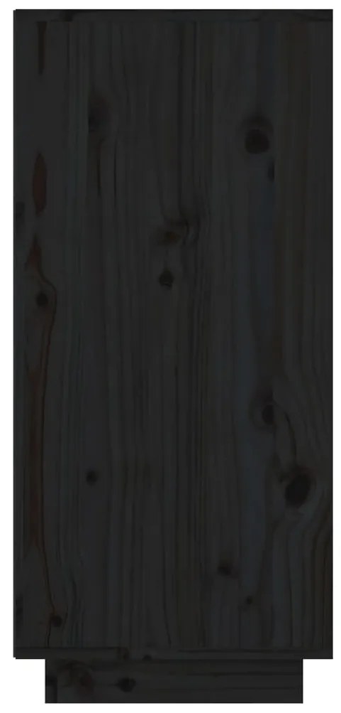 Armário consola 60x34x75 cm pinho maciço preto