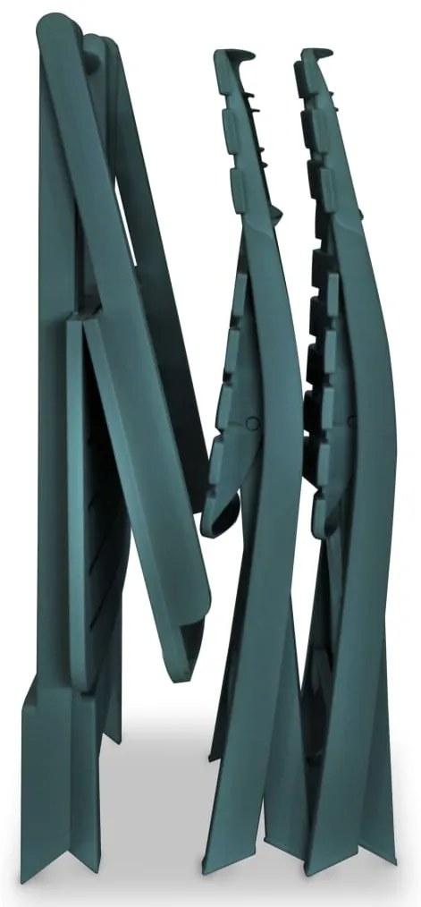 Conjunto bistrô para jardim 3 pcs plástico verde