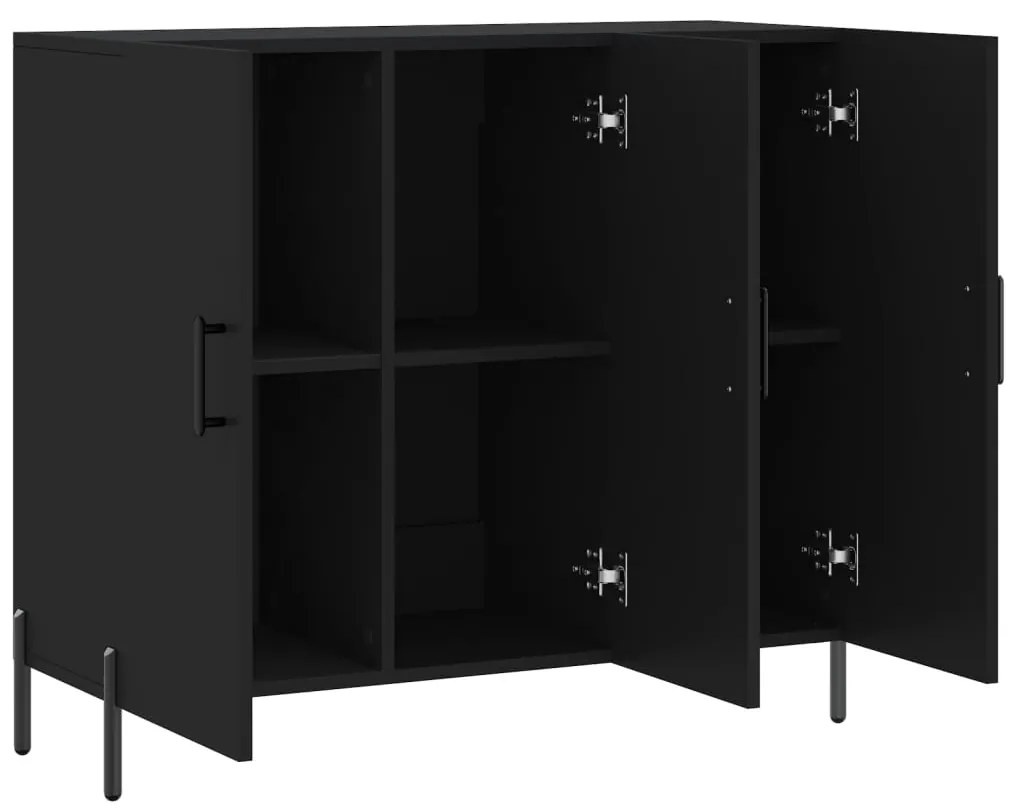 Aparador 90x34x80 cm derivados de madeira preto
