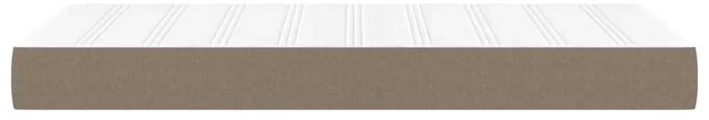 Colchão molas ensacadas 90x190x20 cm tecido cinza-acastanhado