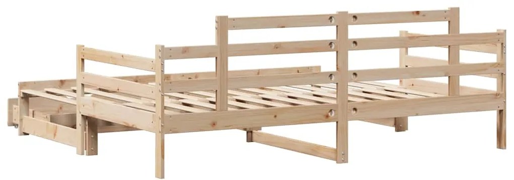 Sofá-cama com gavetão e gavetas sem colchão 90x190 cm