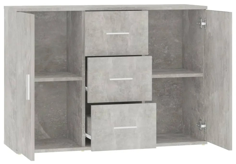 Aparador 91x29,5x65 cm derivados de madeira cinza cimento
