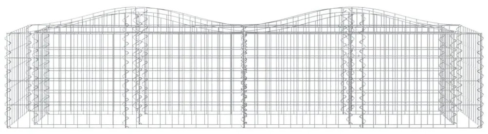 Canteiro elevado gabião arqueado 200x50x50 cm ferro galvanizado