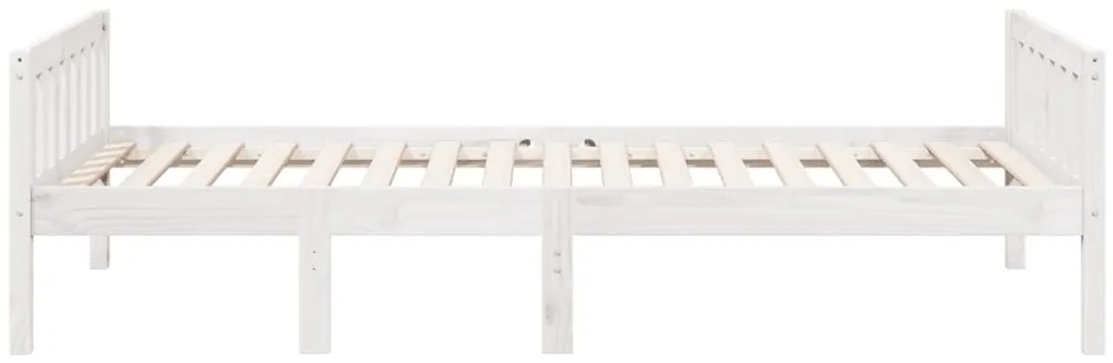 Cama de criança sem colchão 90x200 cm pinho maciço branco
