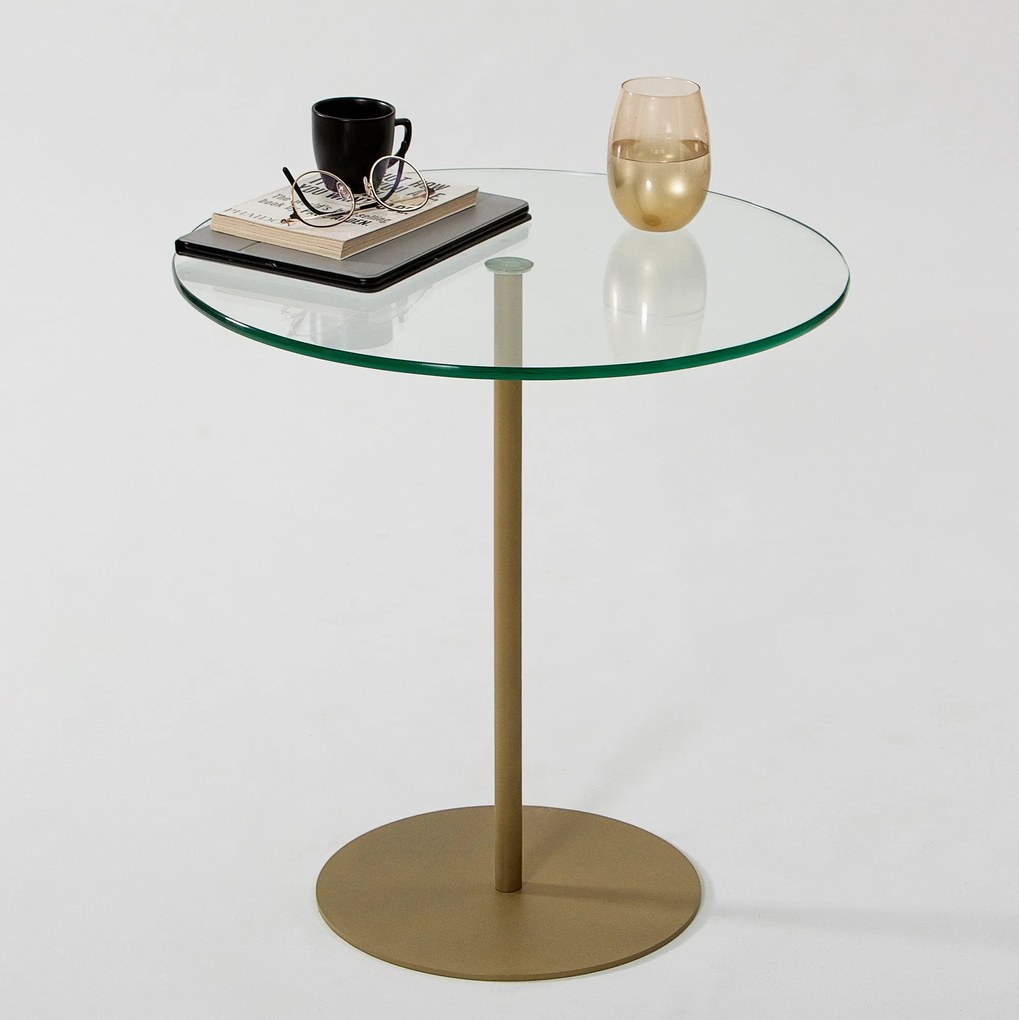 Mesa de Apoio Chill-Out - Dourada - 50x50x50 cm