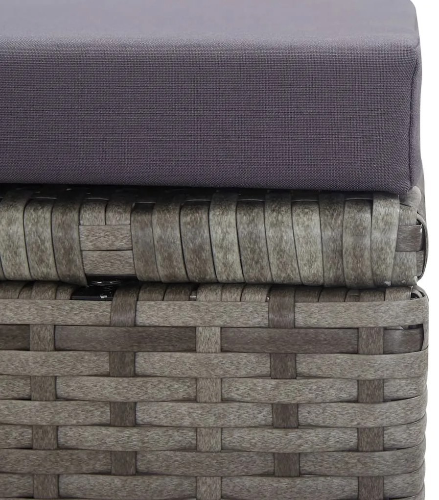 13 pcs conjunto jantar exterior vime e madeira acácia antracite