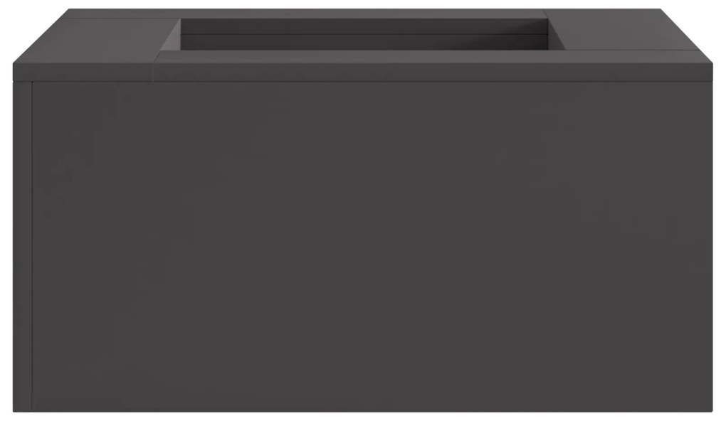vidaXL Fogueira Quadrada Preta 60x60x30 cm em Aço