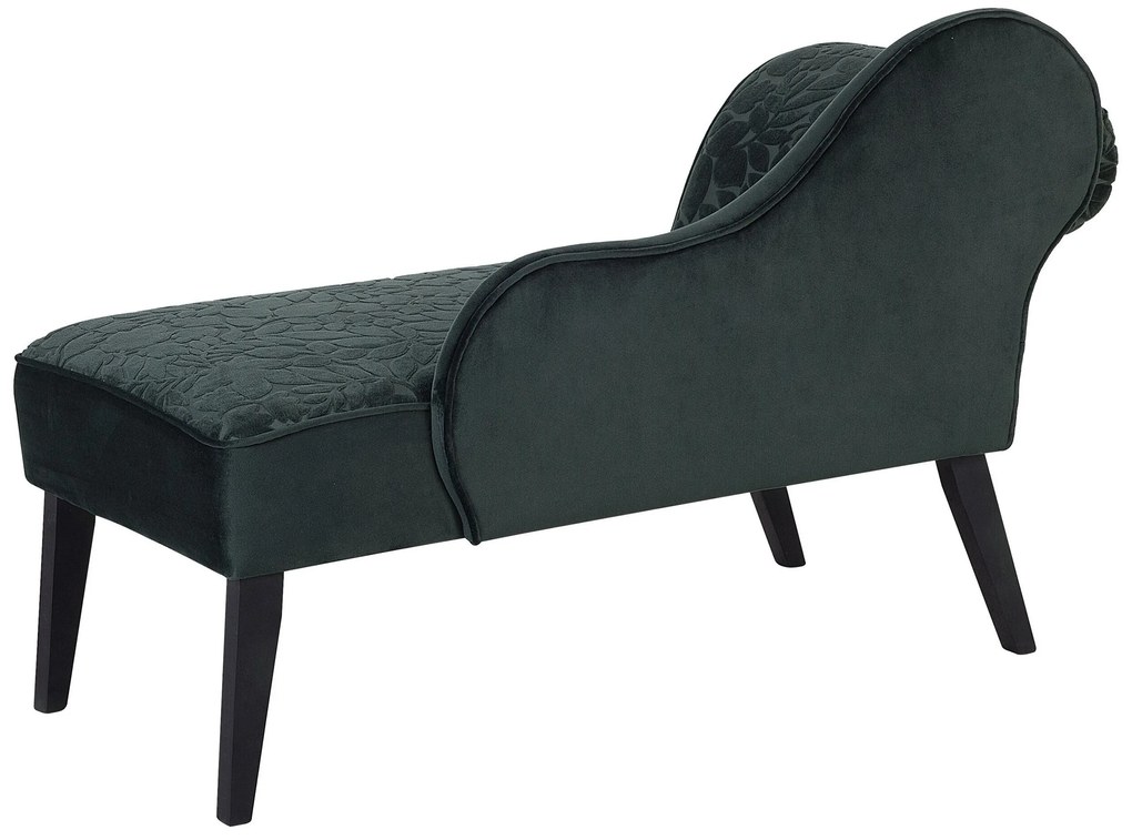 Sofá chaise-longue verde versão à esquerda 90 x 52 cm BIARRITZ Beliani