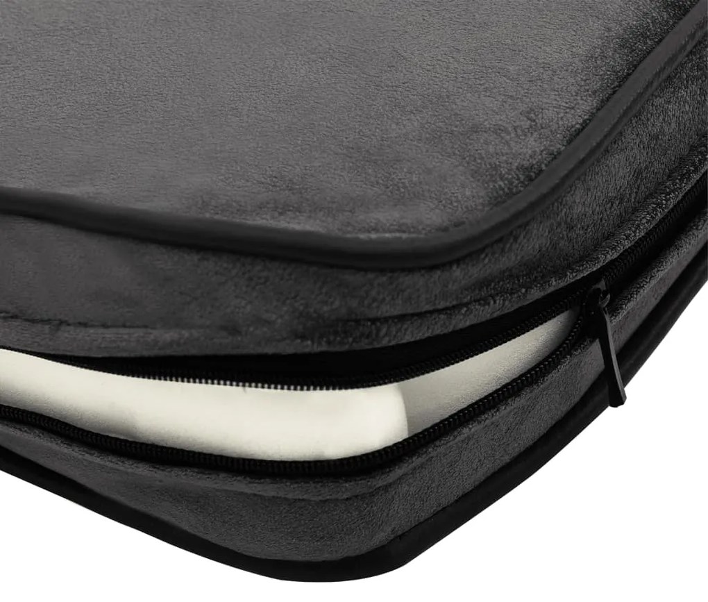 Sofá p/ cães 81x43x31cm pelúcia e couro artificial cinza-escuro