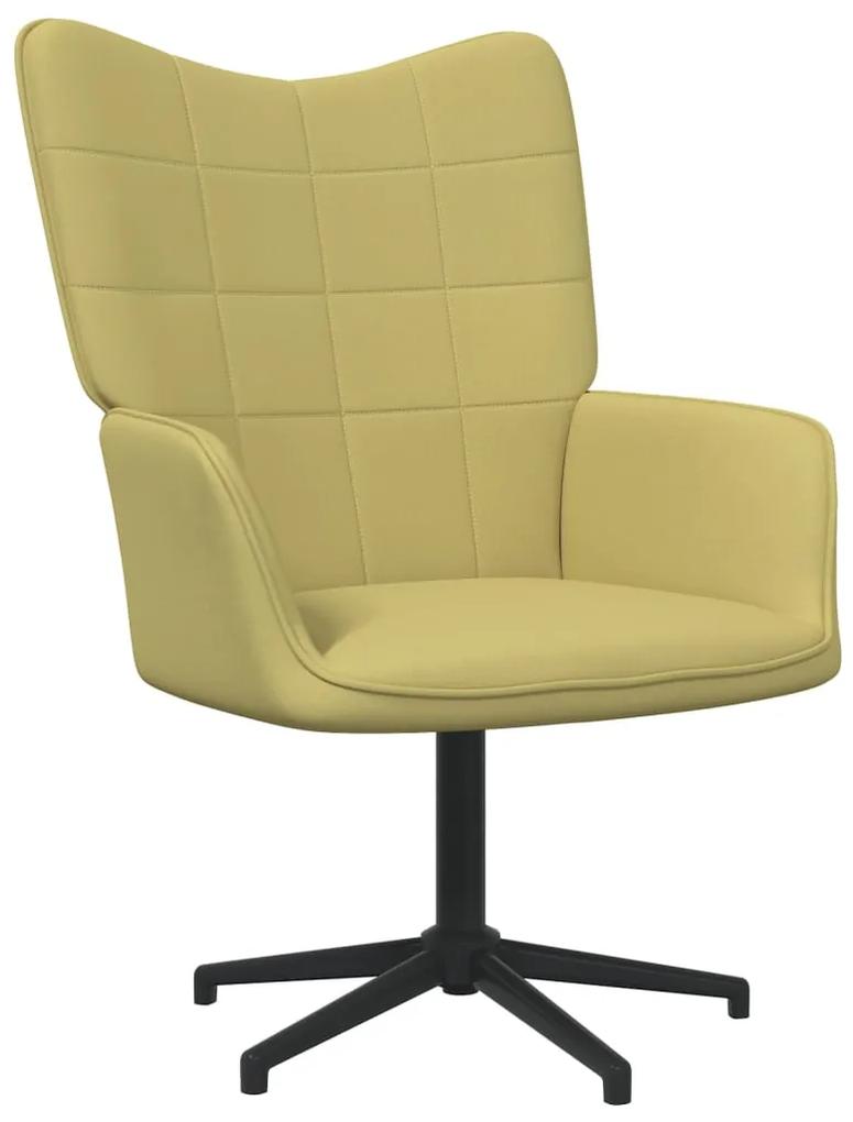 327968 vidaXL Cadeira de descanso tecido verde