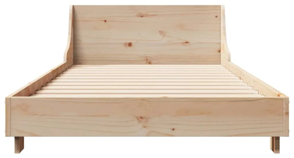 Cama sem colchão 75x190 cm madeira de pinho maciça