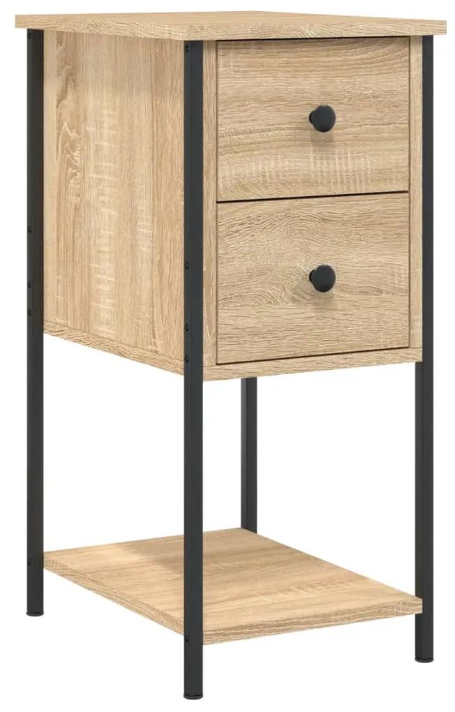 Mesa de cabeceira 32x42x70 cm derivados madeira carvalho sonoma