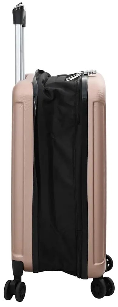 Mala Dobravel Casca Dura 20'' Rosa Dourado 34x23x55.5 cm ABS