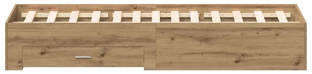 Estrutura de Cama com Gavetas Carvalho Artesanal Madeira Derivada
