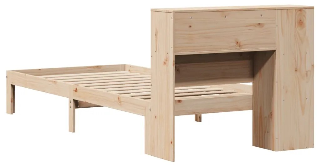 Cama com estante sem colchão 90x190 cm pinho maciço