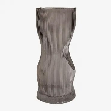 Vaso De Vidro Vicel Cinza - Sklum