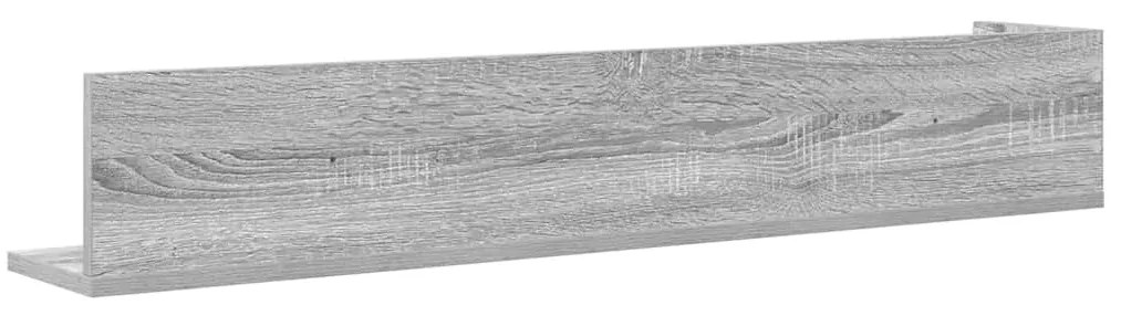 Prateleiras de parede 2pcs derivados de madeira cinzento sonoma