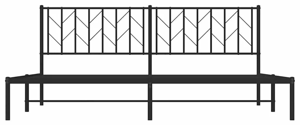 Estrutura de cama com cabeceira 193x203 cm metal preto
