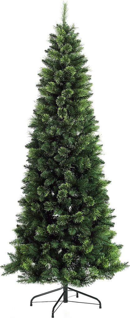 HOMCOM Árvore de Natal 180 cm Artificial Árvore de Natal com 648 Ramos Fácil de Montar e Base Desmontável de Aço Ø70x180 cm Verde | Aosom Portugal