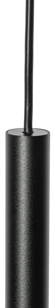 Candeeiro pendente moderno preto para sistema de calha monofásico - Iconic Frini