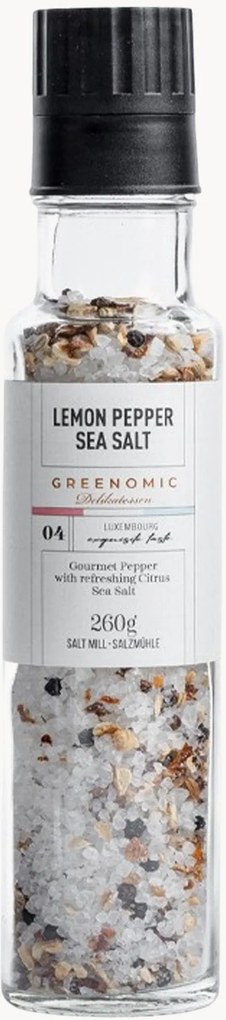 Sal marinho com pimenta e limão