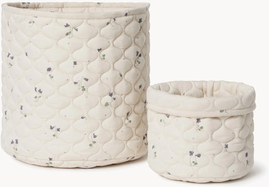Cestos em algodão Viola, conjunto de 2