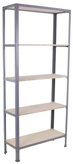 Estante com 5 Prateleiras madeira SIMONHOME CLICK PLYWOOD MINI 5/300 CINZENTA/BÉTULA Capacidade P/ prateleira 150 Kg Dimensões 1800x800x300 mm