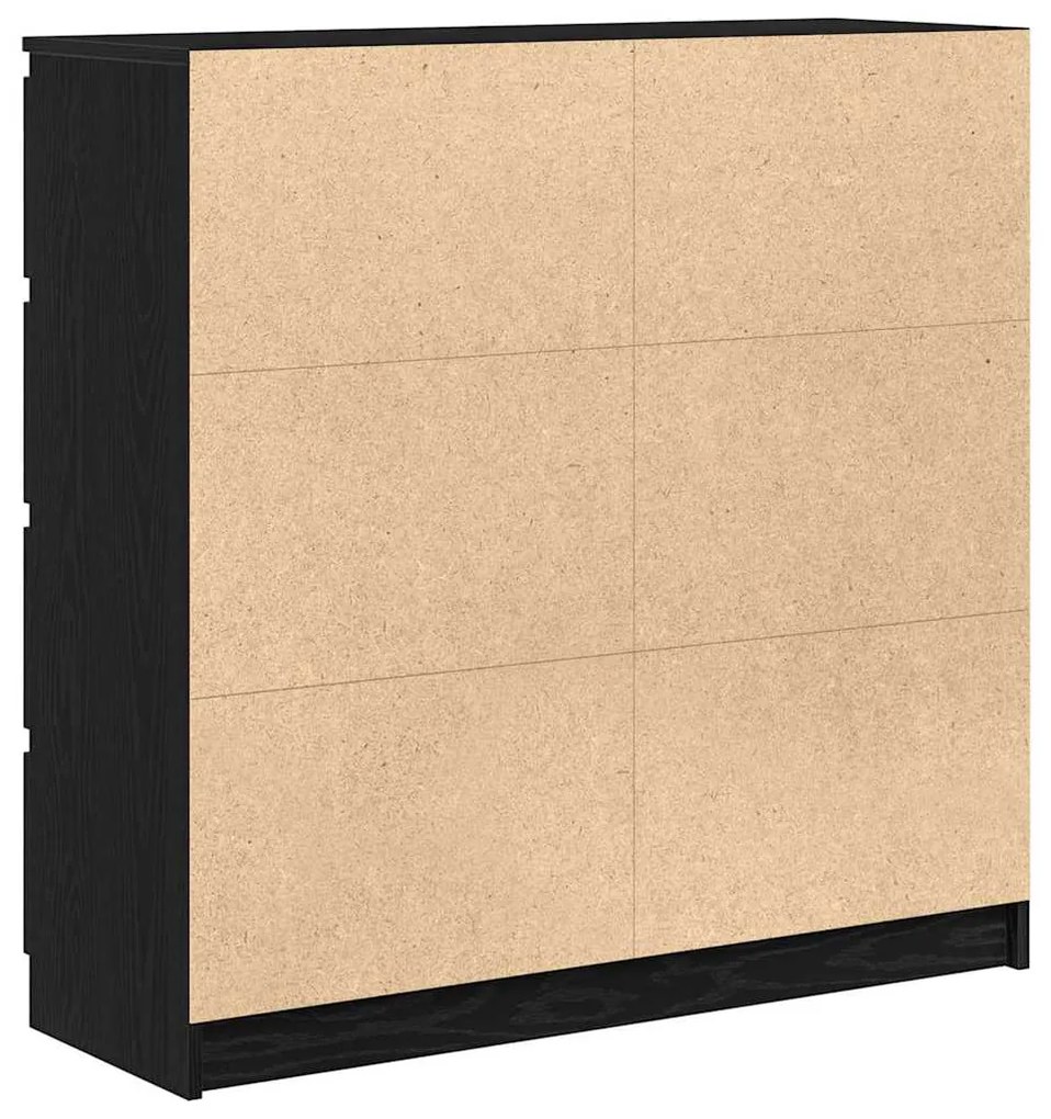 Aparador 100x35x99 cm derivados de madeira carvalho preto