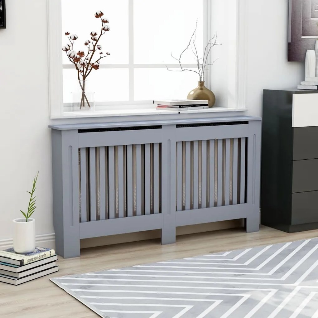 vidaXL Cobertura de radiador 152x19x81,5 cm MDF antracite