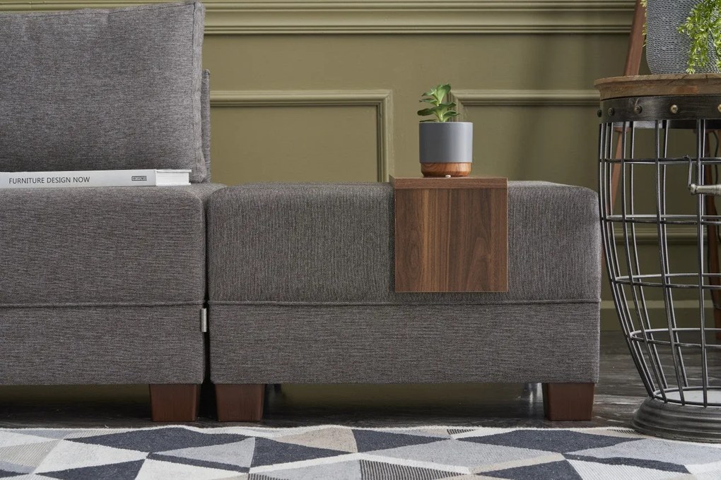 Sofá-Cama de Canto Fly – Castanho – 210x70x280 cm